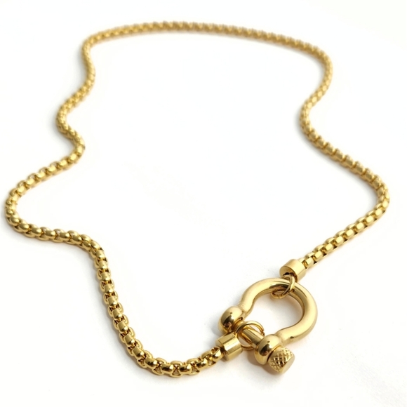 horseshoe necklace Jewelry - Horseshoe Necklace - Gold